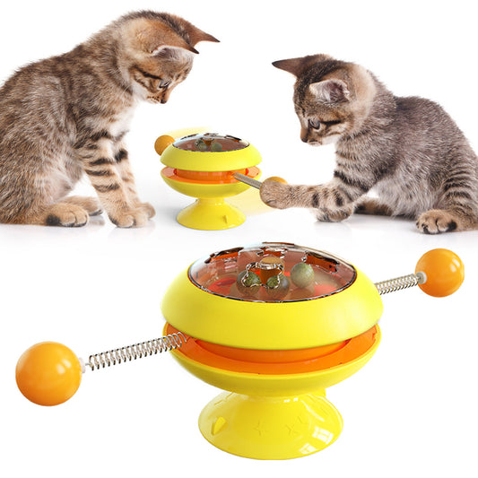 Rotatable Cat Toys Supplies With Catnip Interactive Training Toys2