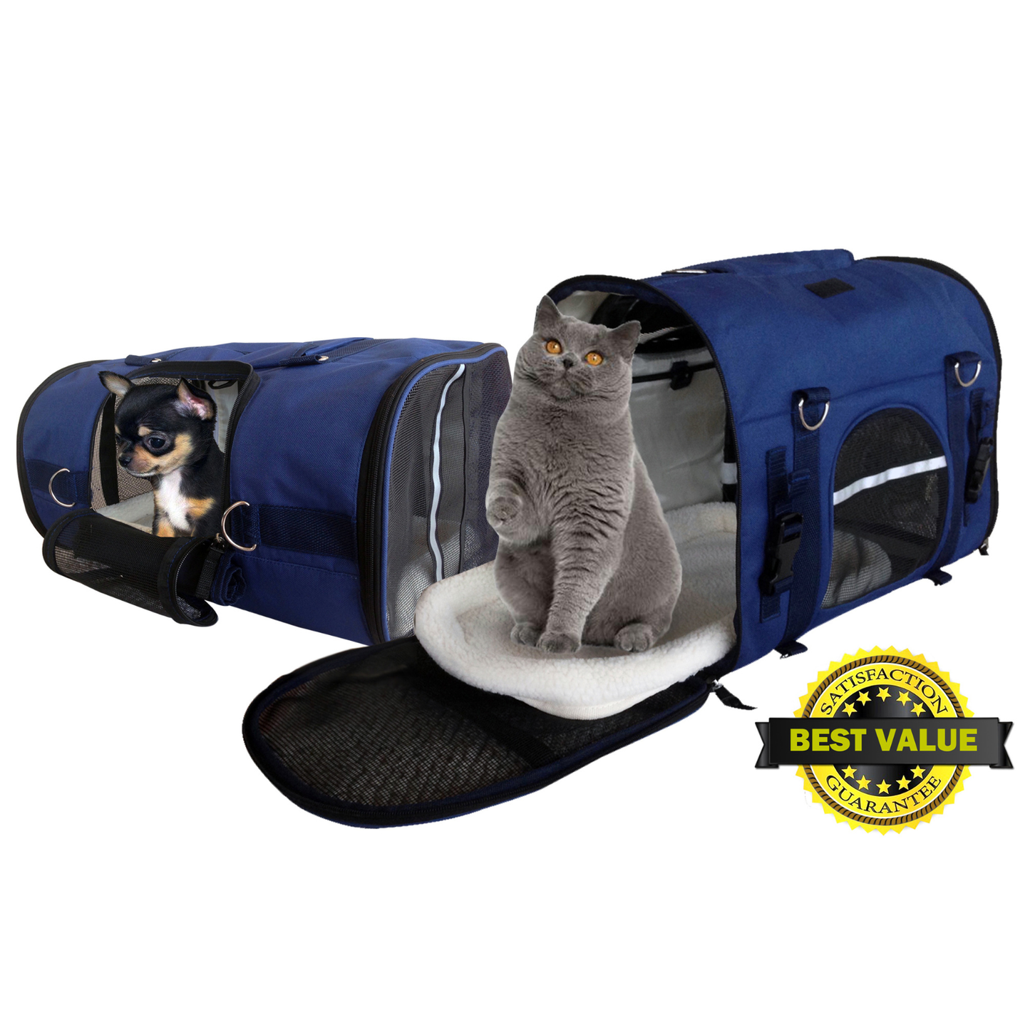 6-in-1 Sturdy Pet Carrier Backpack, Front Pack, Shoulder Bag, Pet Hand Bag, Car Seat Crate