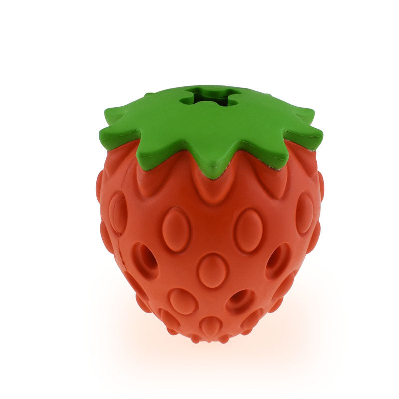 Pet Toy Chew Resistant Strawberry Leak Food Ball5