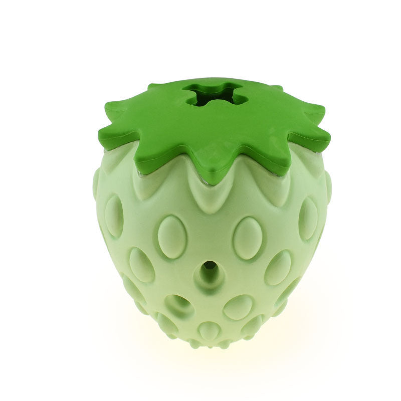 Pet Toy Chew Resistant Strawberry Leak Food Ball4