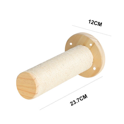 Wall Type Solid Wood Sisal Column Cat6