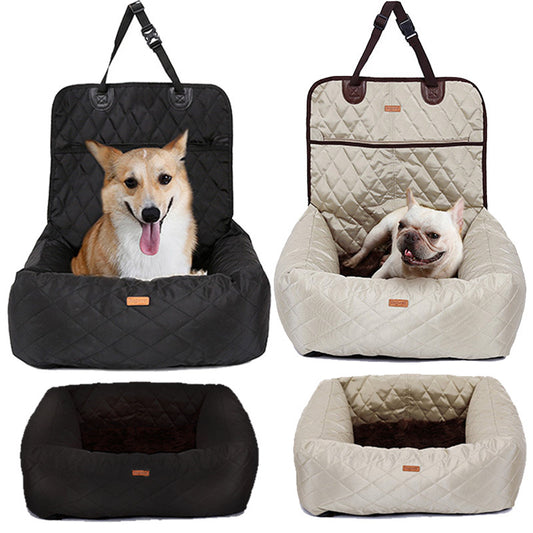2 In 1 Pet Dog Carrier Folding Car Seat Pad1