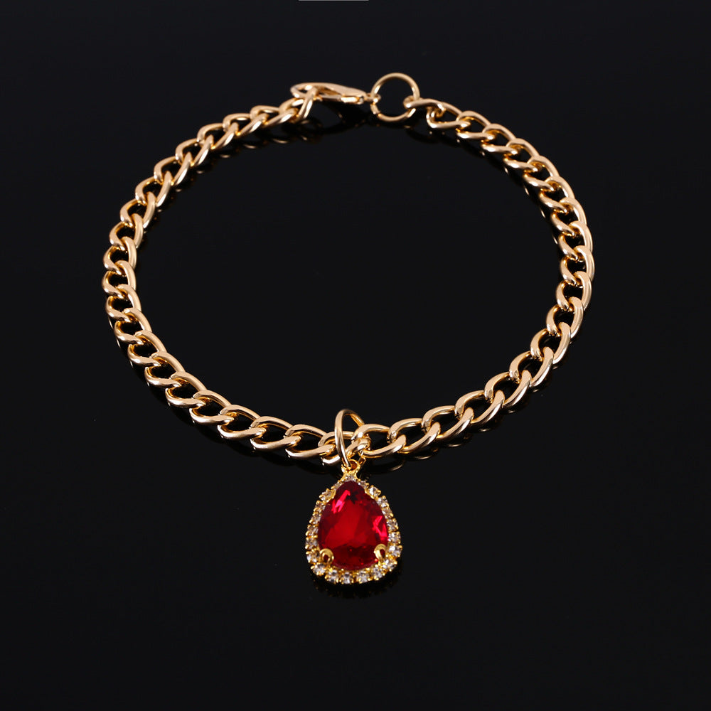 Metal Crystal Diamond Pendant Cat Collar Accessories5