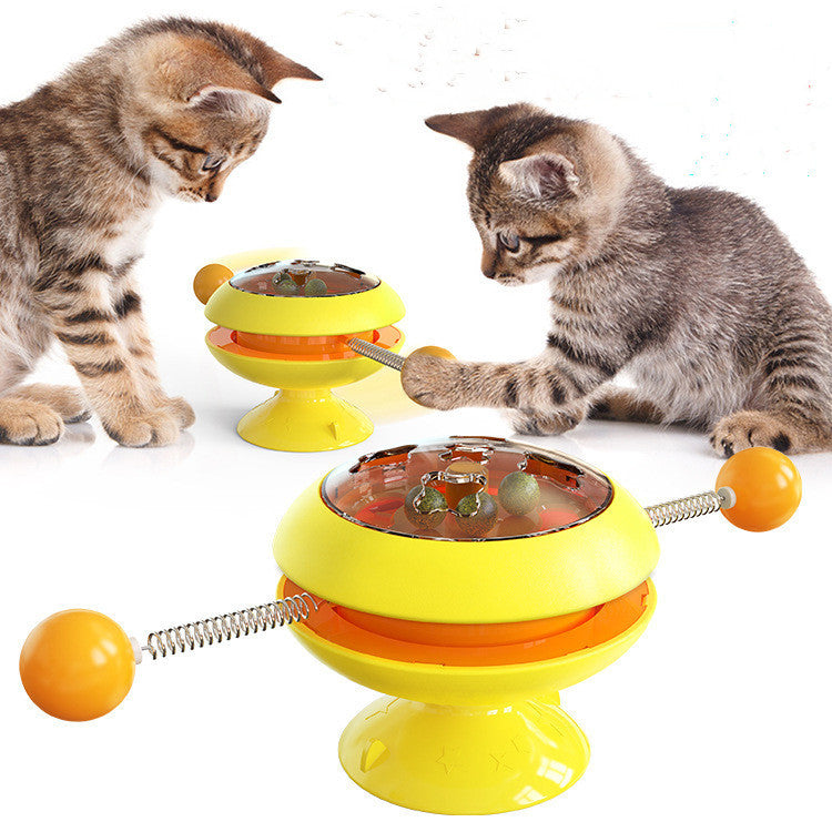 Rotatable Cat Toys Supplies With Catnip Interactive Training Toys6