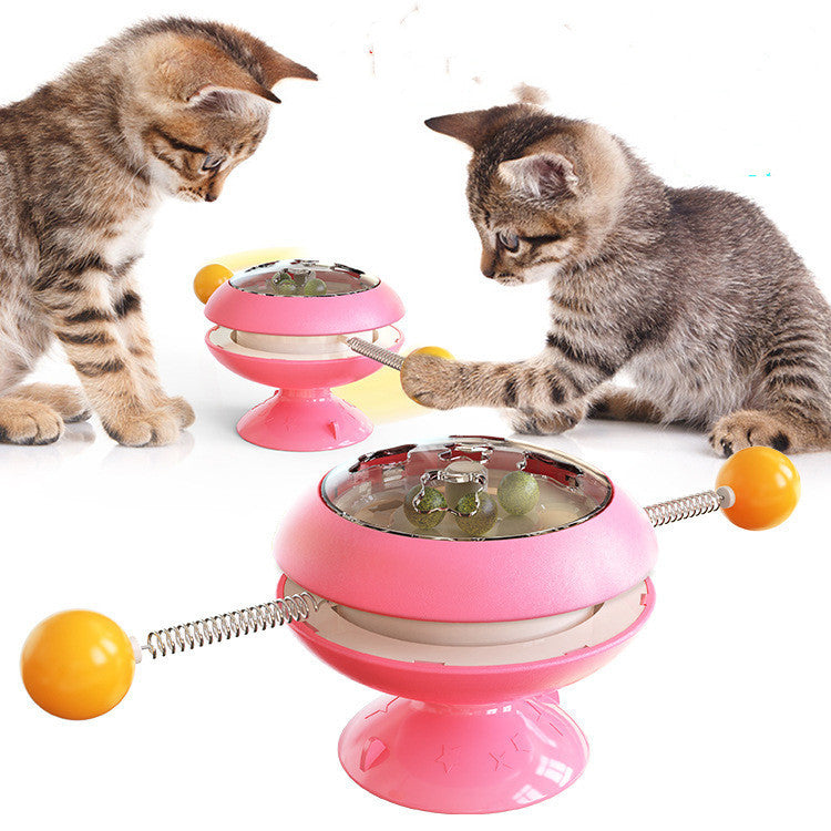 Rotatable Cat Toys Supplies With Catnip Interactive Training Toys5