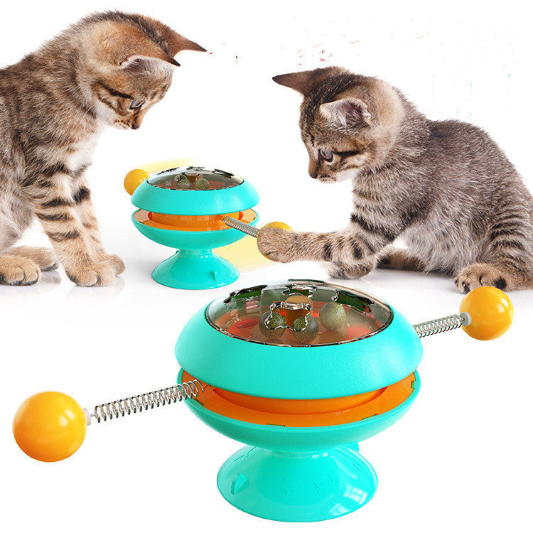 Rotatable Cat Toys Supplies With Catnip Interactive Training Toys4