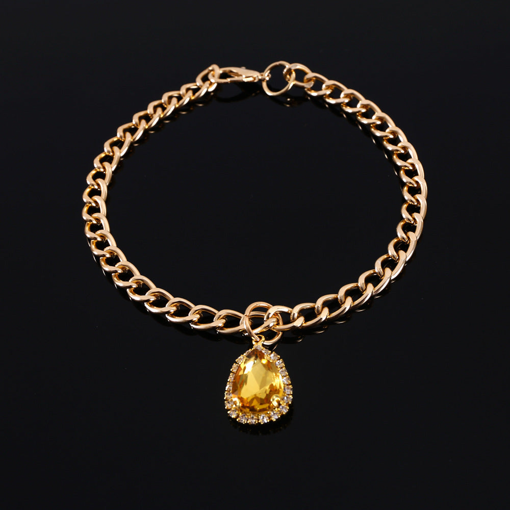 Metal Crystal Diamond Pendant Cat Collar Accessories7