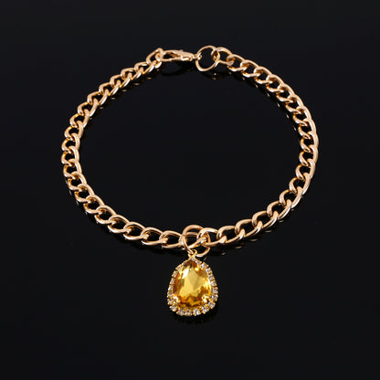 Metal Crystal Diamond Pendant Cat Collar Accessories7