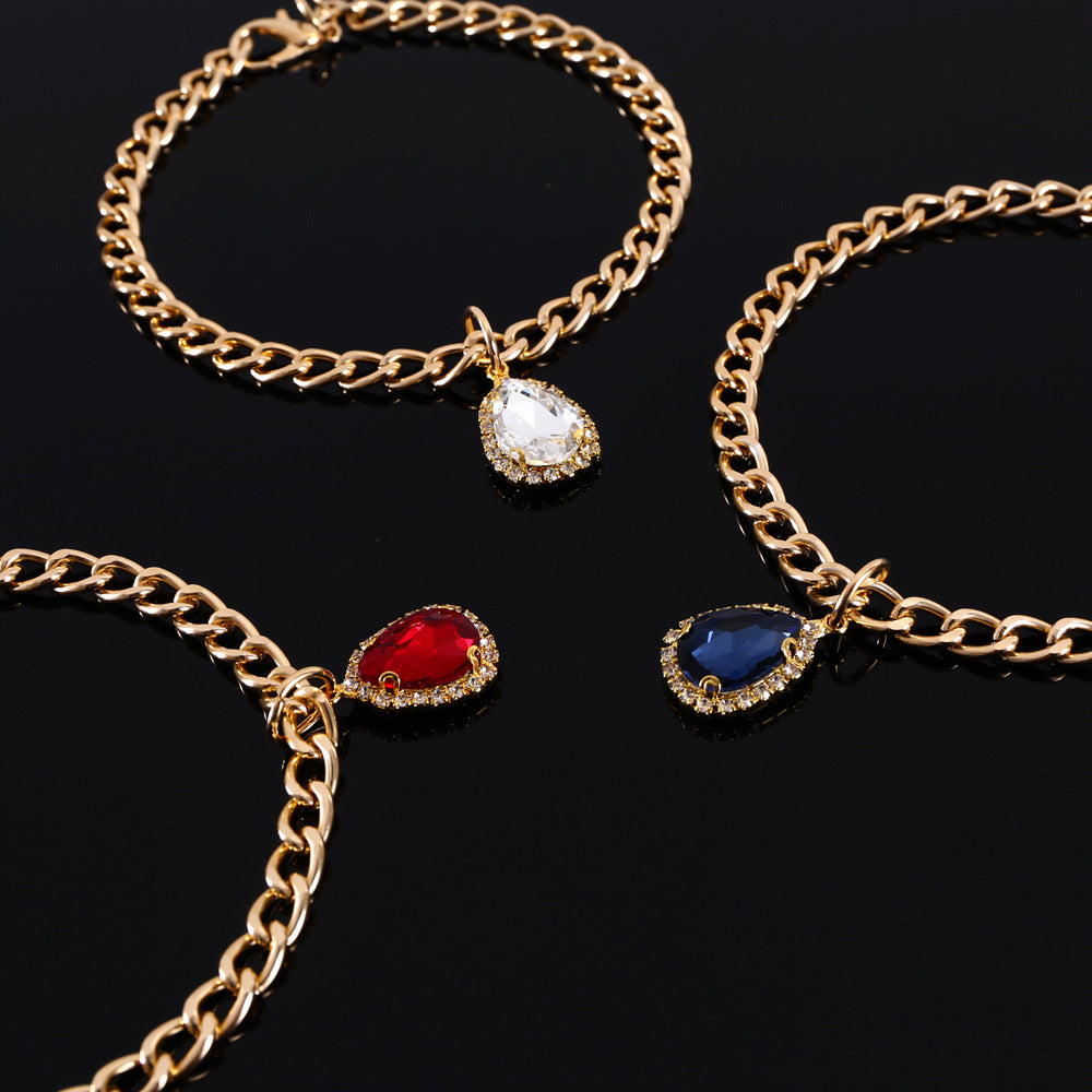 Metal Crystal Diamond Pendant Cat Collar Accessories2