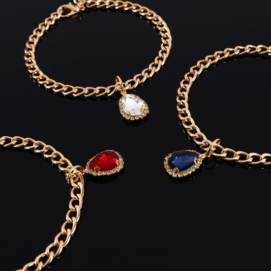 Metal Crystal Diamond Pendant Cat Collar Accessories2