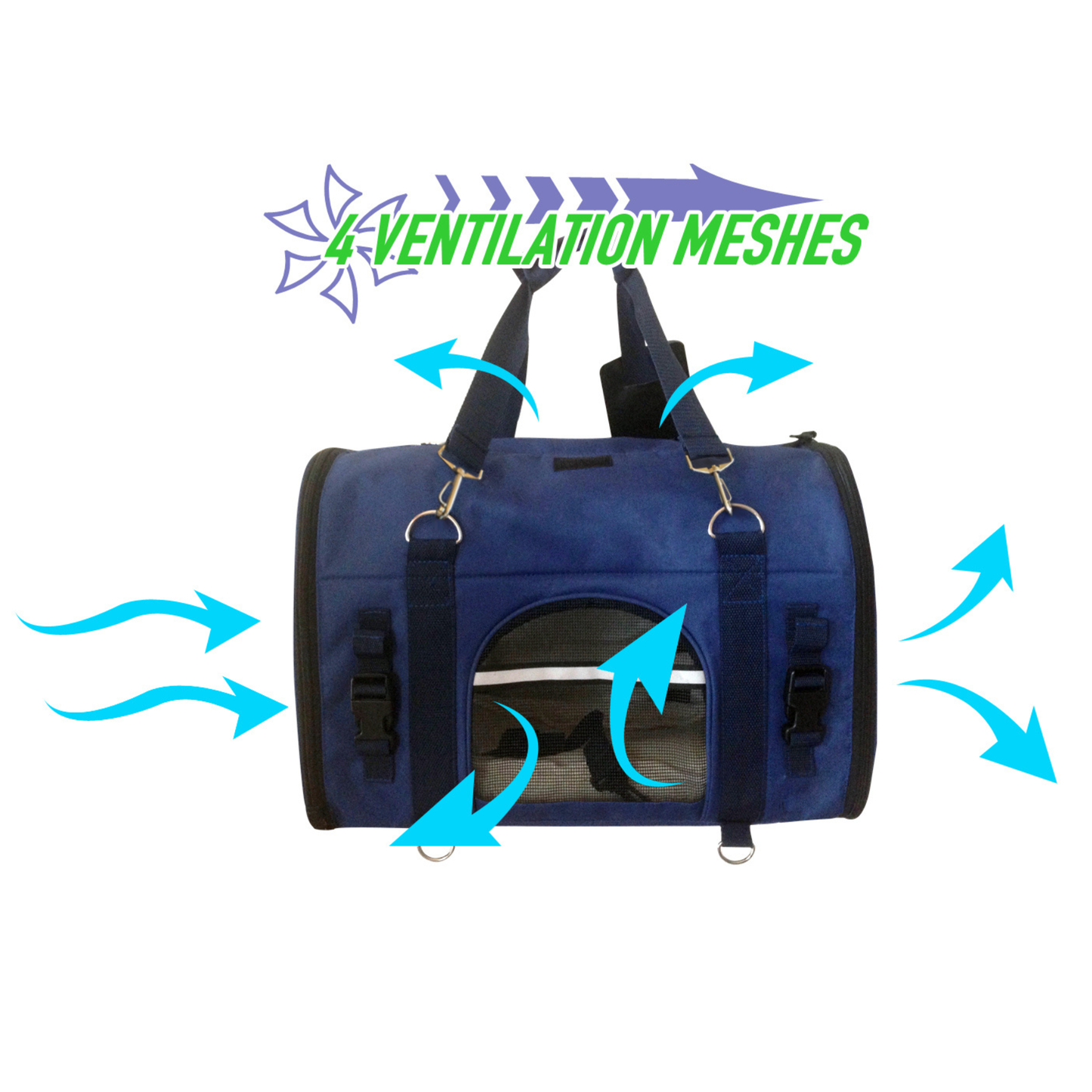 6-in-1 Sturdy Pet Carrier Backpack, Front Pack, Shoulder Bag, Pet Hand Bag, Car Seat Crate