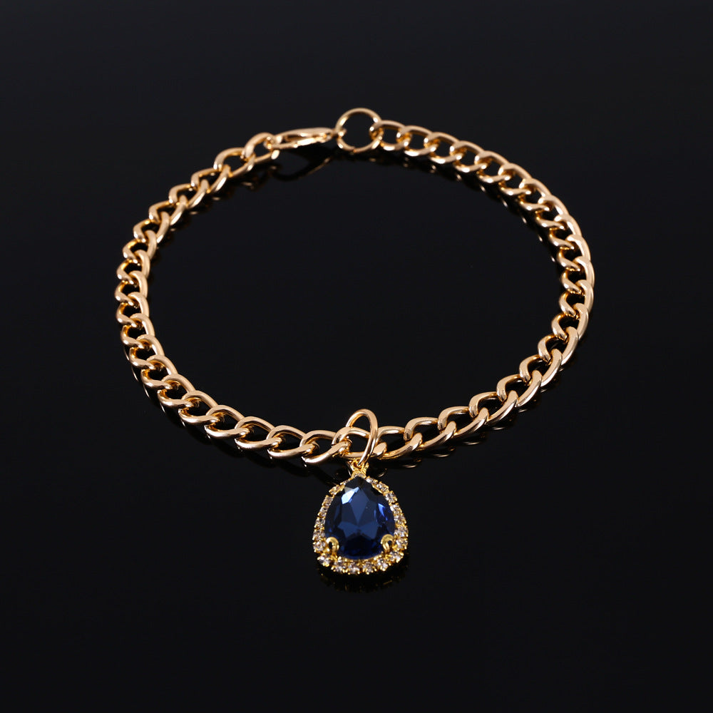 Metal Crystal Diamond Pendant Cat Collar Accessories6